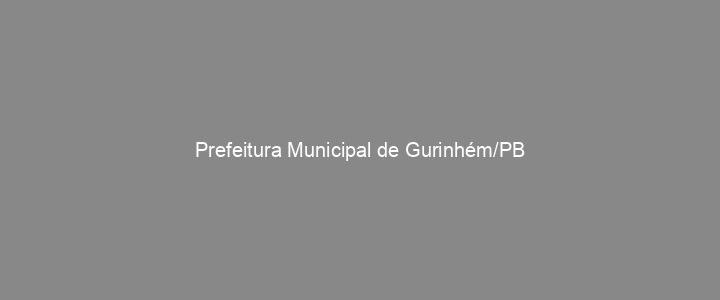 Provas Anteriores Prefeitura Municipal de Gurinhém/PB